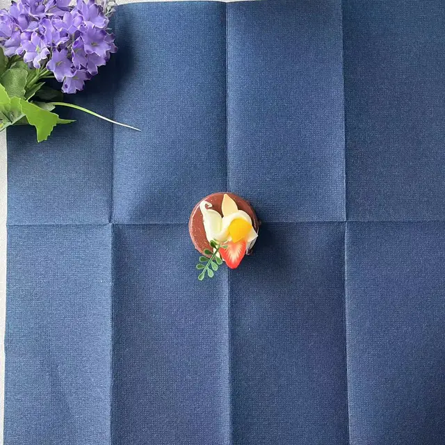 Disposable Dinner Napkins Blue Paper, [300 Pack]40*40 1-Ply Quilted Colored Blue Napkins For Wedding, Reception