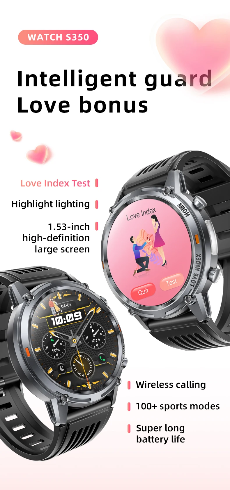 Welcome OEM Order, Factory Whole Selling Sanvnet S350 Love Tests Smart Watch 2025 1.53inch Tft Hd Screen Ip68 Heart Rate Monitoring Bt Call Sport Smart Watch For Men - Buy Fitcloudpro Smart Watch ip68 Waterproof Smart Watch fitness Tracking Smart Watch round Shaped Smart Watch ips Display Smart Watch sleep Monitoring Smart Watch silica Gel Watch Band remote Control Smart Watch magnetic Charging Smart Watch