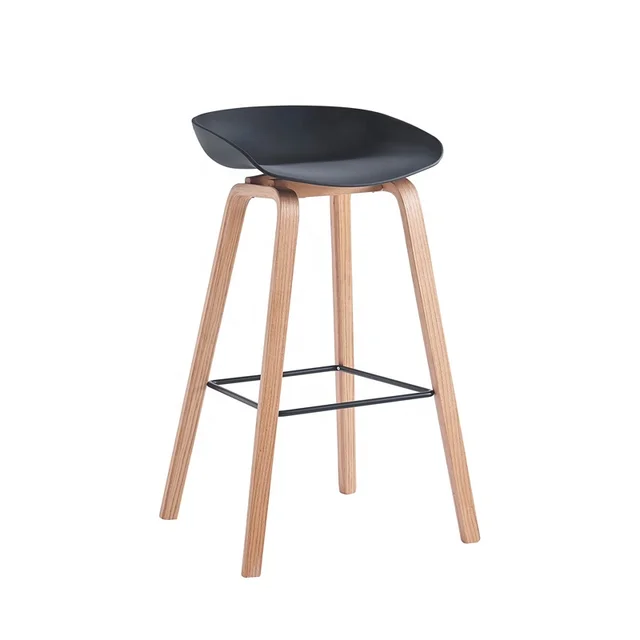 Nordic Modern Minimalist Home Bar Stool Solid Iron Creative Leisure Style High Stool for Outdoor Bedroom School or Hotel Use