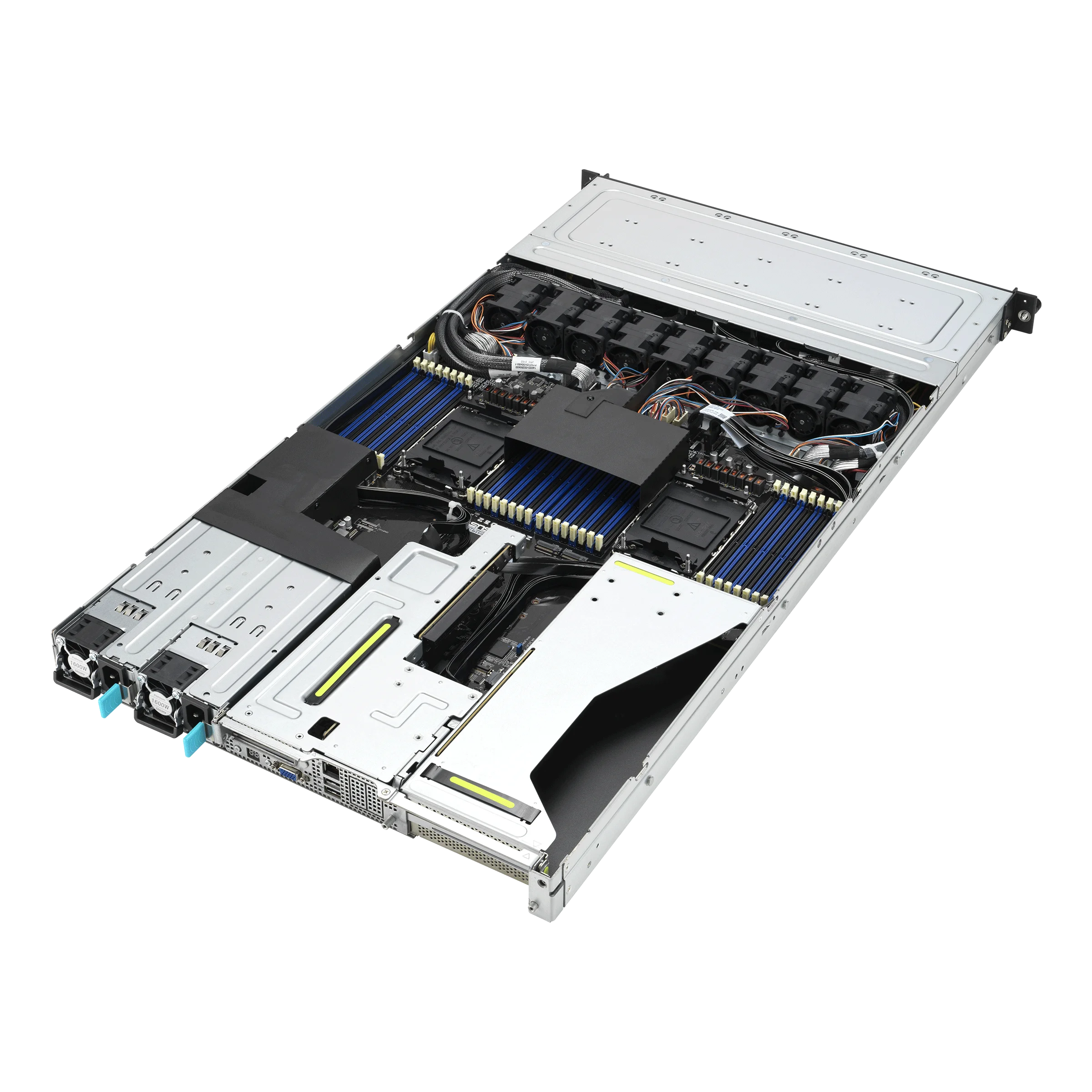 Оригинальный Новый RS700-E11-RS12U поддерживает 32 затемнения 4 PCIe 5 0 слота 12 NVMe 1 двойной слот GPU OCP 3 1U dual-socket