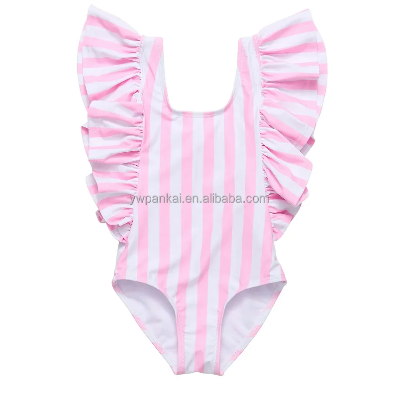 Customize Girls One-piece Suit Swim Sleeveless Summer Swimsuits Cute ...