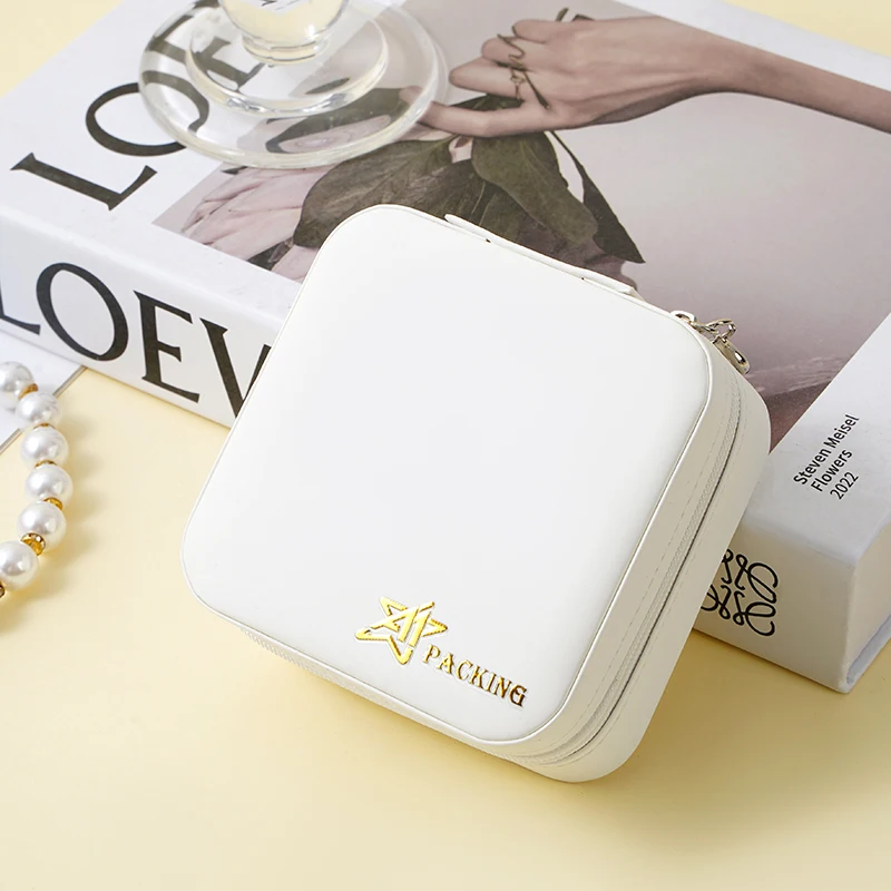 Luxury jewelry case detail showing lychee pattern
