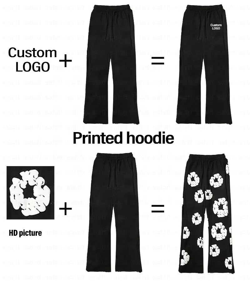 Custom Y2K Down Trousers Pants Nylon Fleece Embroidery Straight Leg Baggy Track Winter Snow Bubble Quilted Puffer Pants for Men gallery 4