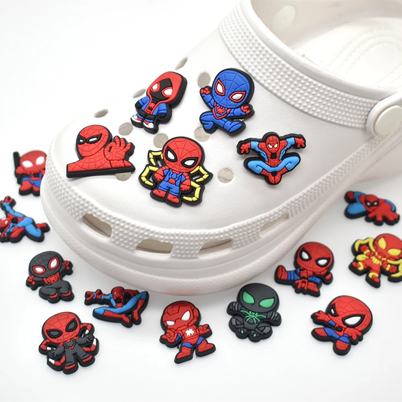 Spiderman Croc charms for men and boys 18pcs cartoon Shoe Charms Pack with