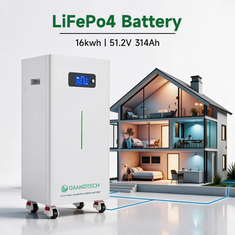 Floor-stand 15kwh 16kwh 51.2v 314ah Lifepo4 Battery Pack 48V 51.2V Lithium Ion Battery Solar Battery 300ah