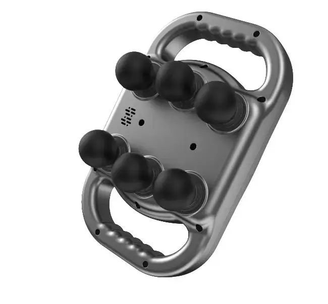 Portable Percussion Fascial Gun Six-Head Deep Tissue Muscle Body Back  Massager Handheld Vibrator Machine for Massage