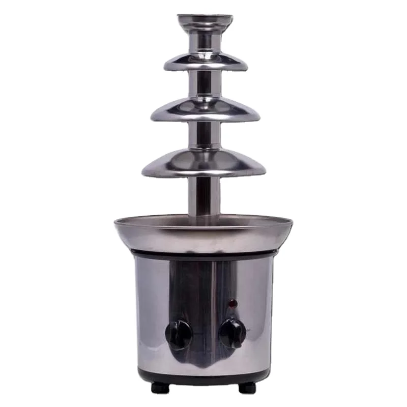 Фонтан для вождения машины шоколад горячий горшок плита шведского стола 3-х слойные 4-секционный измельчитель для специй с плавление шоколада