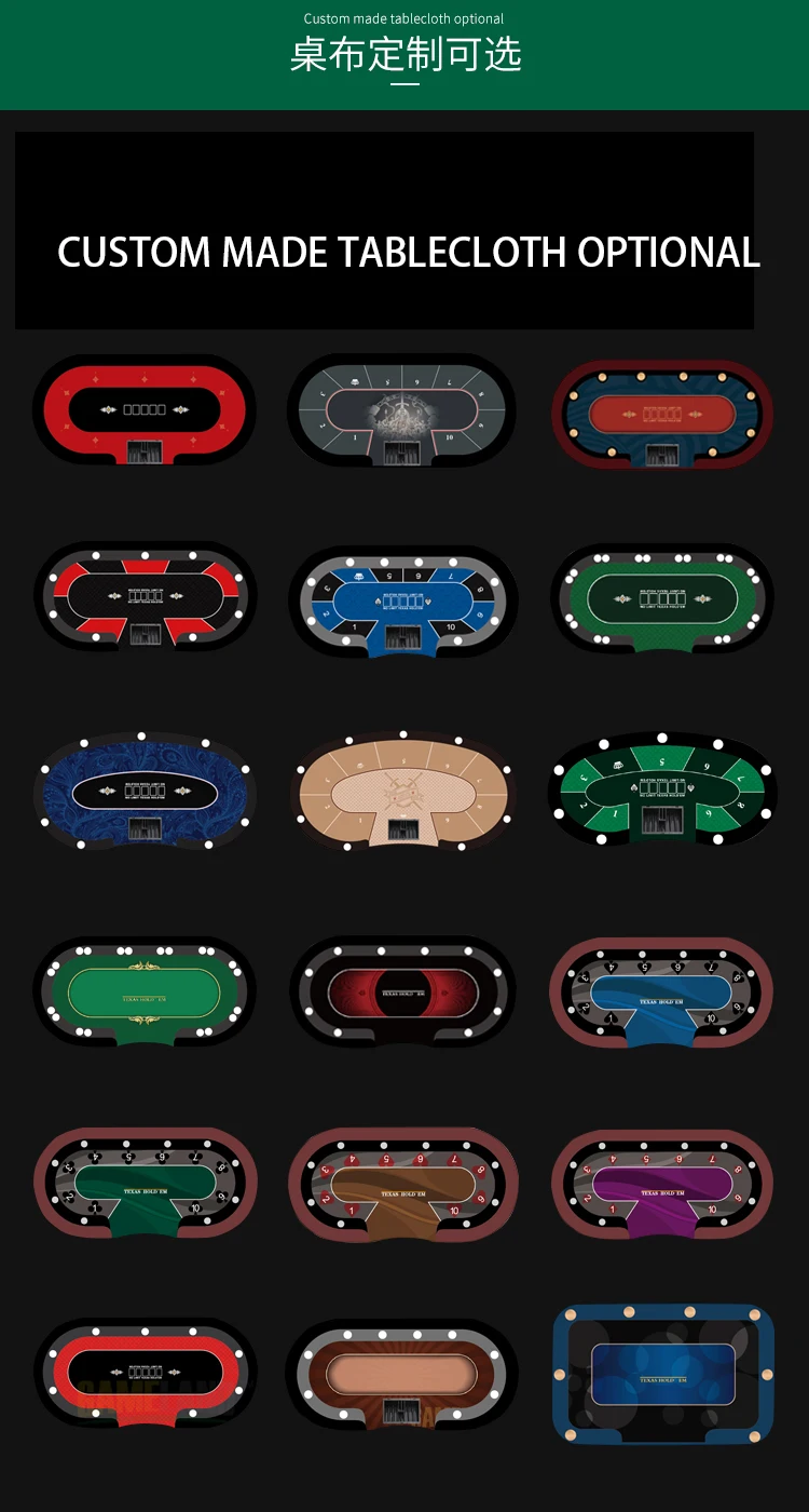 Folding Poker Table With Metal Leg Foldable Gambling Table Customized