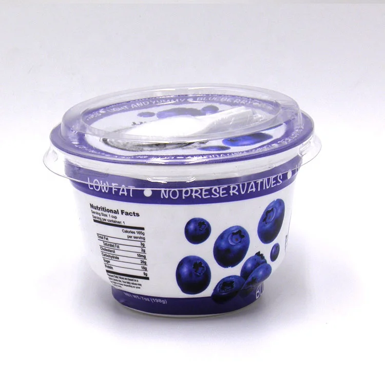 200ml 7oz disposable yogurt cups yogurt container with aluminum foil lids