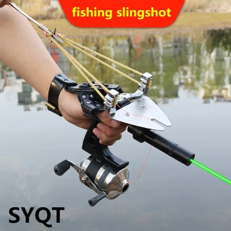 Set Da Pesca Con Fiocco E Frecce Per Slingbow, Completo Di Mulinello. Ideale Per Tiro Con L'arco E Caccia. - Foto 4