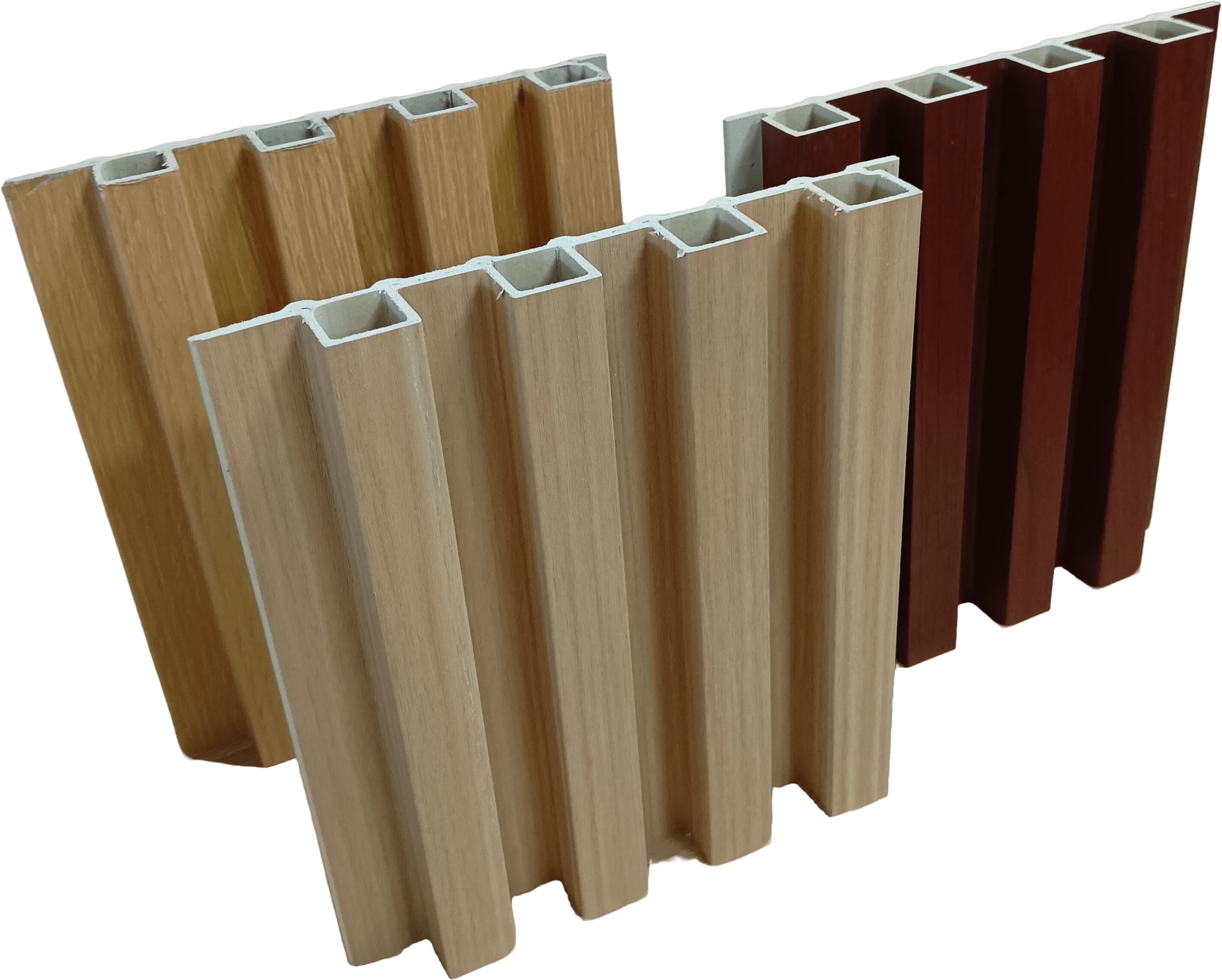 Dekorative Wasserdichte Bambus-WPC-Wandpaneele Quadratische Schwarz-Gold  Geriffelte Paneele Deckenlamellen fr Modernes Innendesign