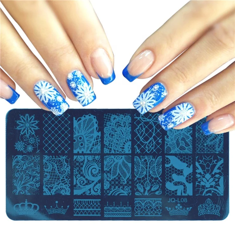 1pc Square Nail Art Stamp Stamping Plates Stainless Manicure Rectangle  Flower Series Stamping Plate Floral Stamp Nail Art Tools - Buy Best Summer  6cm*12cm Custom High Stainless Nail Art Stamping Plate Images