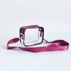 wine red clear crossbody bag