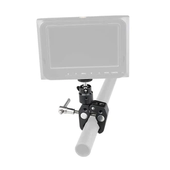 Kaliou J023 Large Crab Clamp with Black Aluminium Alloy UNC 1/4 and 3/8 Screw Hole for Magic Arm Photo Studio Accessories detail image