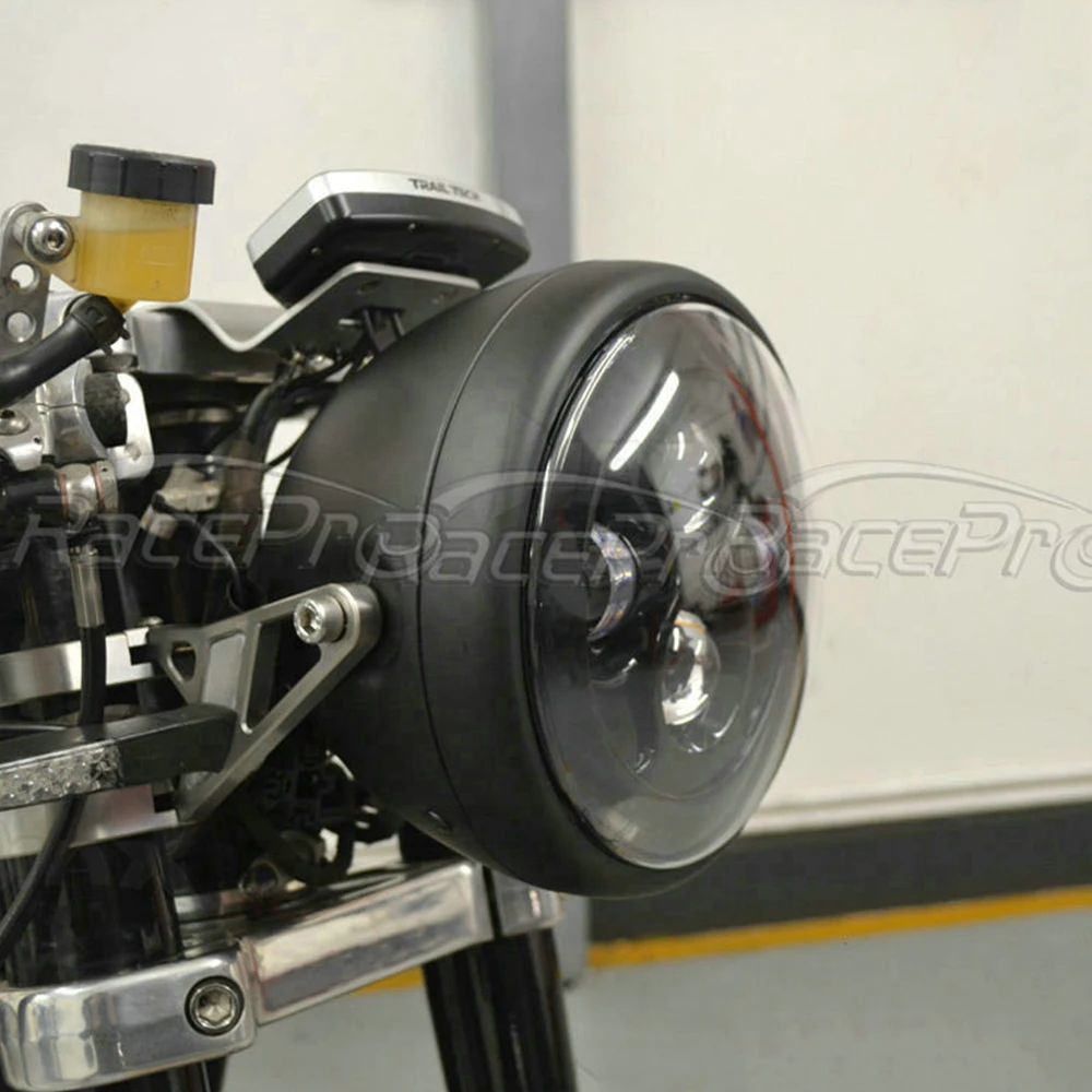 Светодиодная передняя фара для мотоцикла проектор Daymaker 40 Вт 6,5 дюймов мотоцикл фар дальнего света для Harley Cafe Racer Bobber