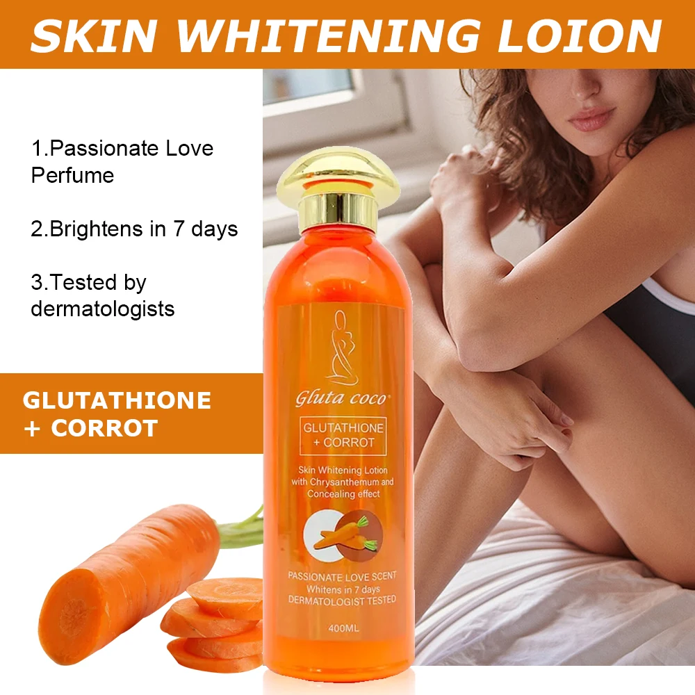 Suero de vitamina C de zanahoria orgánica Natural, loción corporal