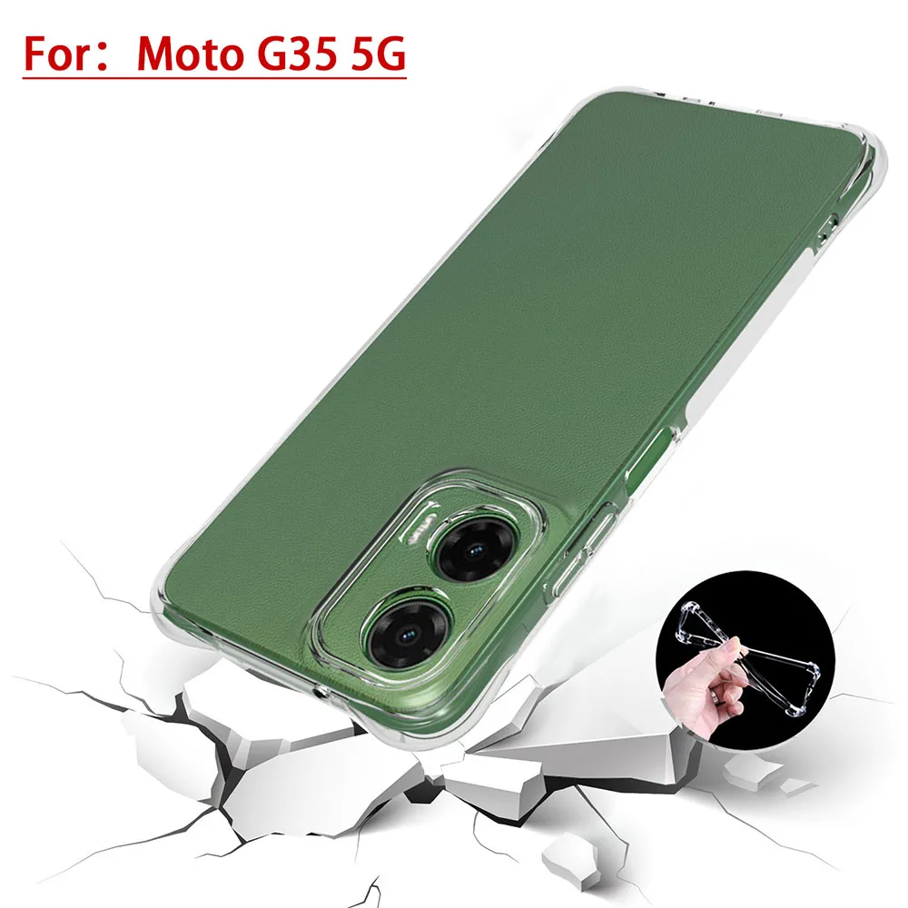 Étui de téléphone transparent Laudtec Sjk890 ultrafin simple couverture d'affaires coque mince anti-jaunissement respectueux de la peau Pour Moto G35 45 55  