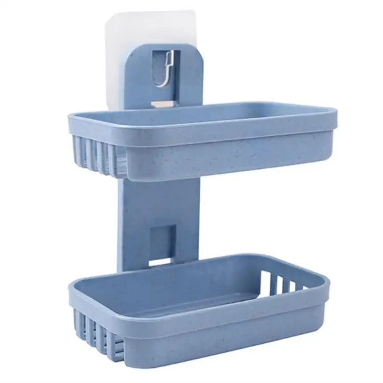 Hot Sale 2pcs Storage Shelf Bathroom Decoration Soap Rack Shower Douche Accessories Plastic Bathroom Accessories Soap Holder