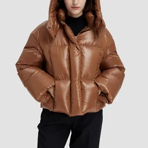 Manufacturer Winter Outdoor High Quality Luxury Bubble Winter Jacket Coat Women Custom logo Nylon Thick Designer Puffer Jacket