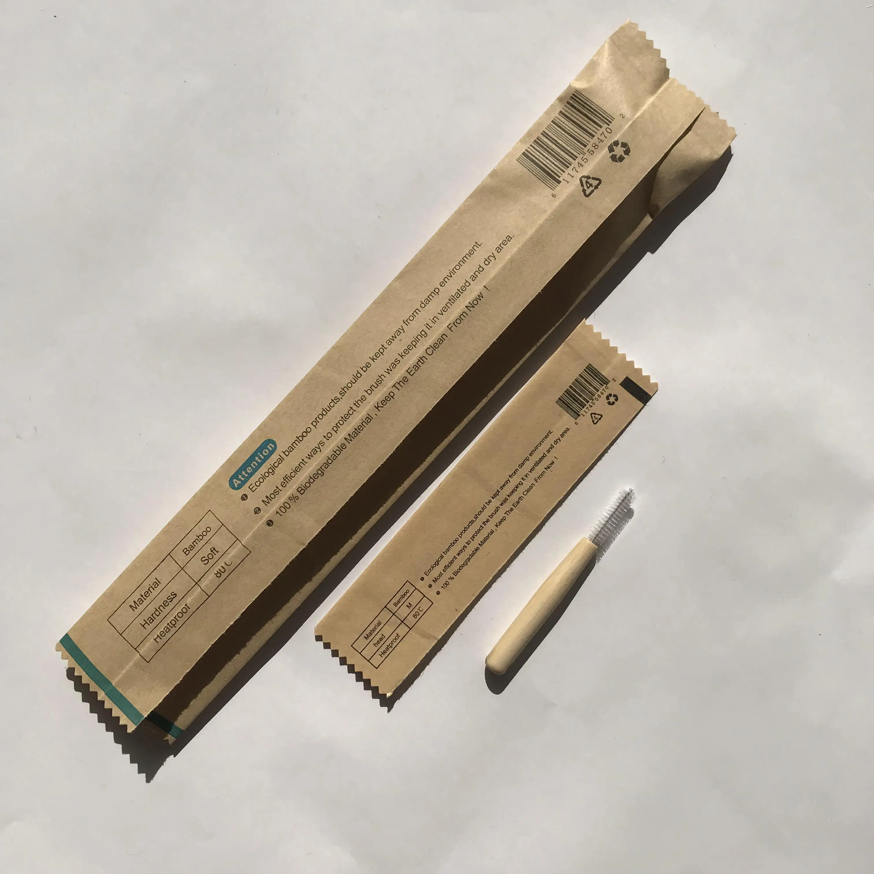 Многоразовая перерабатываемая 100% биоразлагаемая бамбуковая межзубная щетка