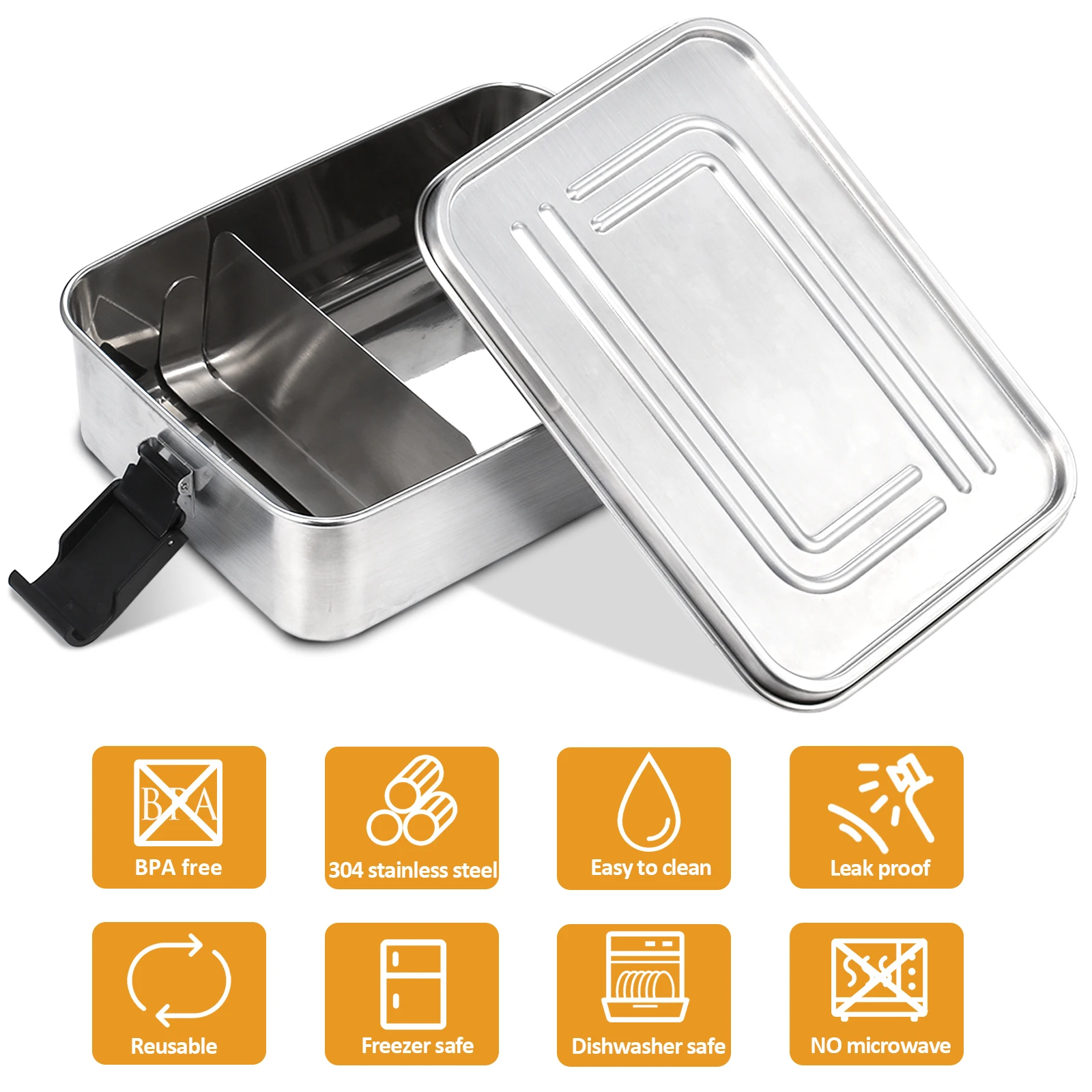 2024 Aohea Insulation Lunch Bento Box Eco-friendly Stainless Steel Lunch Box supplier