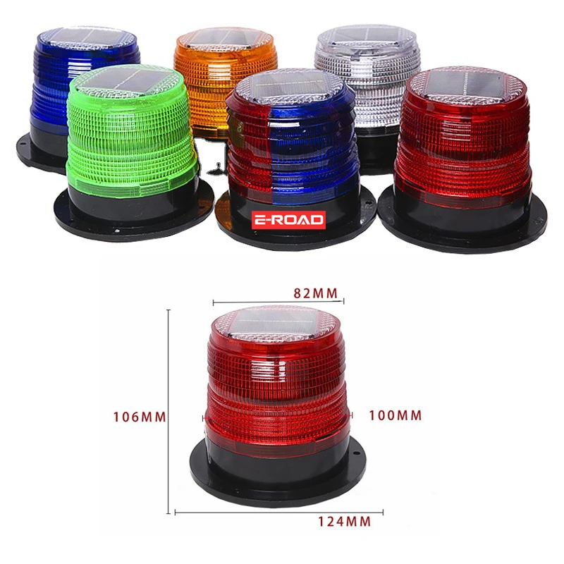 Светодиодная аварийная вспышка стробоскопический маячок Солнечная сигнальная лампа