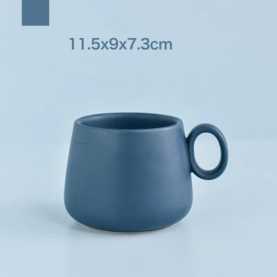 New Arrival Nordic Style Macaron Creative Big Capacity Coffee Ceramic Cup With Handle