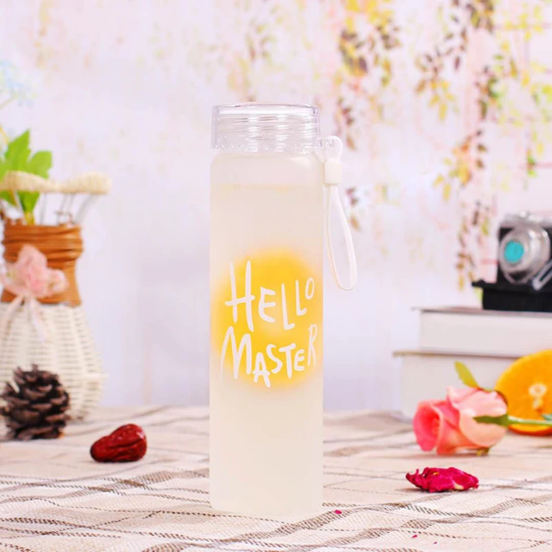 Colorful Glass Sparkling Water Bottle for Parties & Outdoor Activity