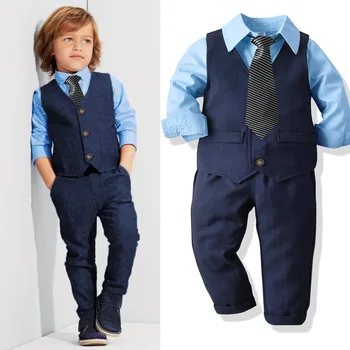 Autumn Toddler Boys Clothing Suits New Fashion Boy Clothes Gentleman Set 20A463