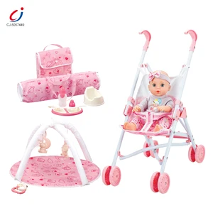 Chengji Drinking Water Doll Foldable Trolley Toy Makes 24 Sounds Play House Carpet Bag 12 Inch Doll Trolley Toy