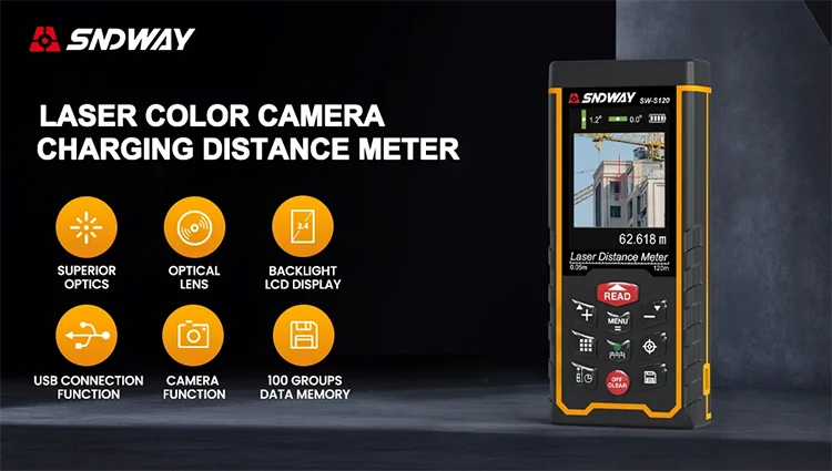 Outdoor Laser Distance Meter 120m SNDWAY SW-S120 with Camera ...
