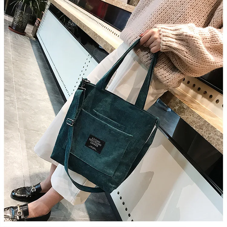 Gran lienzo de la mujer de hombro shopper bolsa de tela de algodón de bolsos  de
