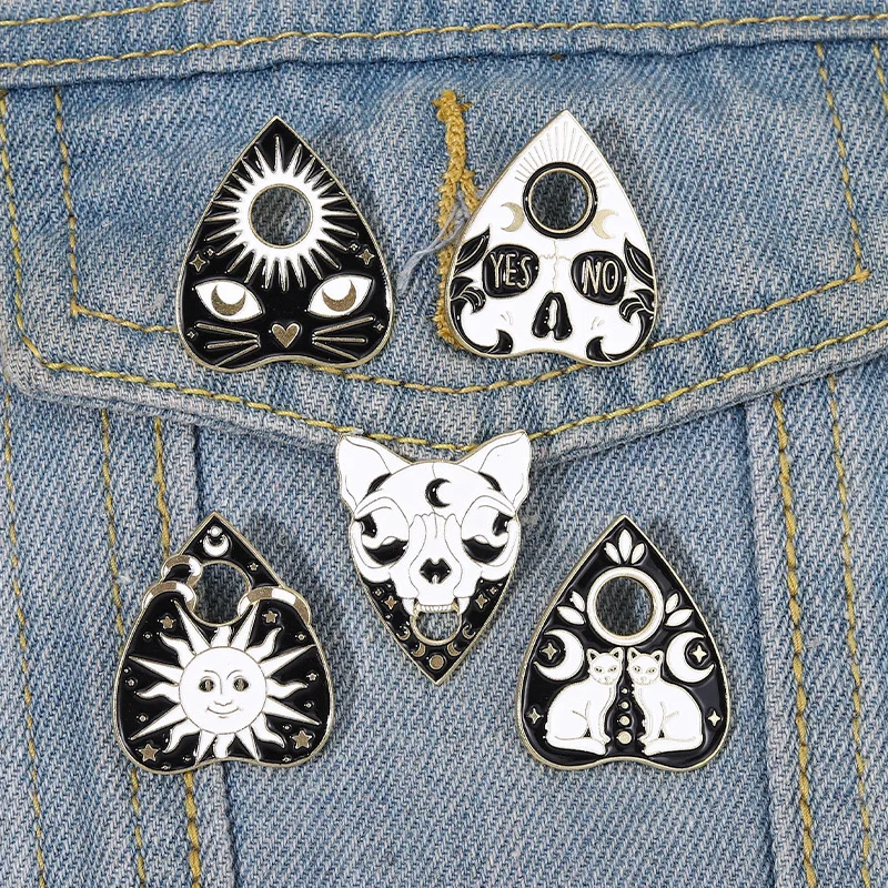Never Better Gothic Skull Enamel Lapel Pin - Coffin Design Brooch For Jackets, Bags & Hats (1.89x1.38in)