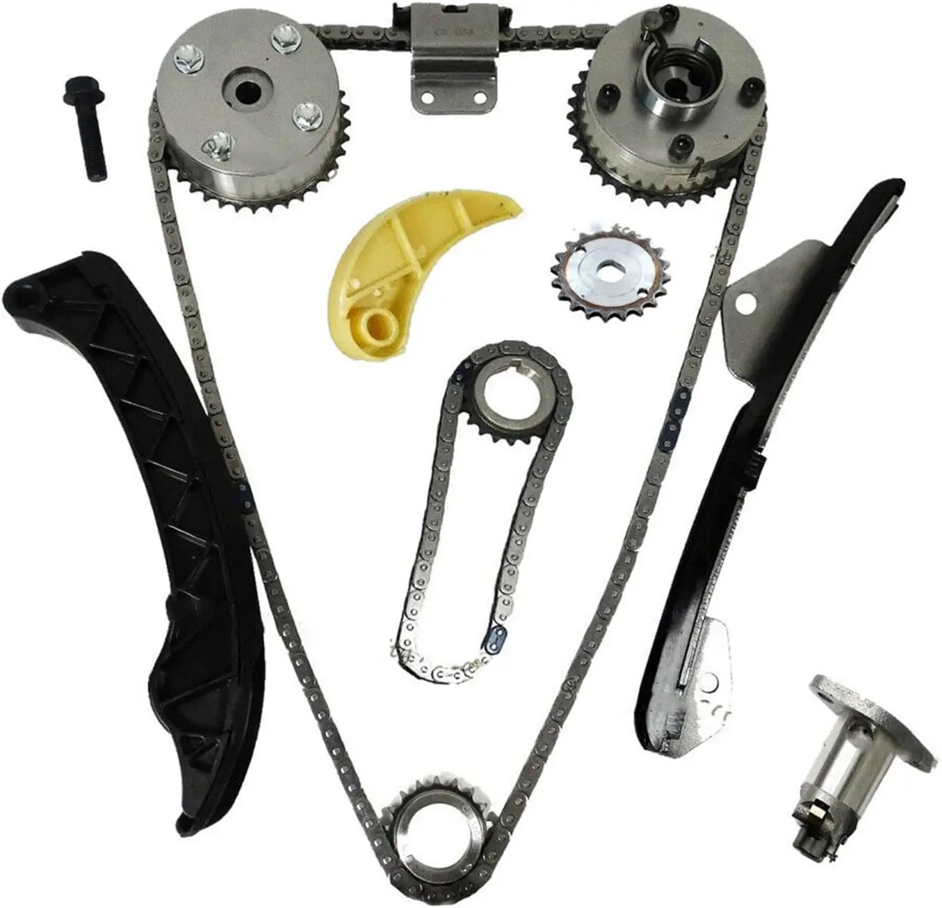 130700Y020 Timing Chain Kit with 2PCS Intake & Exhaust VVT Gear Sprocket for Corolla 2009-2015 Prius Scion 1.8L 1ZR 2ZR