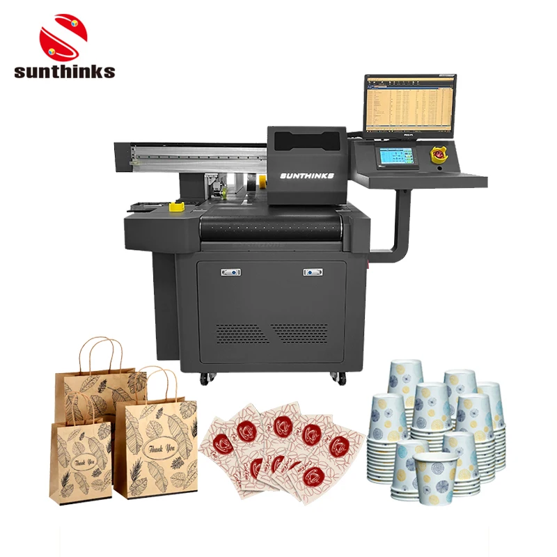 Sunthinks SC300 Mini A3 Digital Single Pass Printer for Paper Bags Paper Bowl Paper Cup Printing