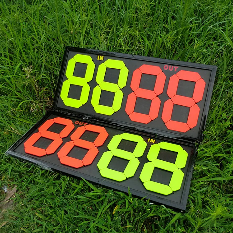 thumbnail image 2 of Vsenkes Soccer Football Substitution Board Tabletop Score Score Keeper Referee Scoreboard For P E Classroom Activities Soccer Four Digit Number 2 of 11