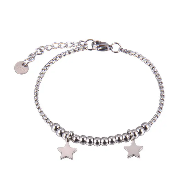 Trending Products 2024 New Arrivals Five-Pointed Star Stainless Steel Bracelet Exquisite Design for Women Bracelet