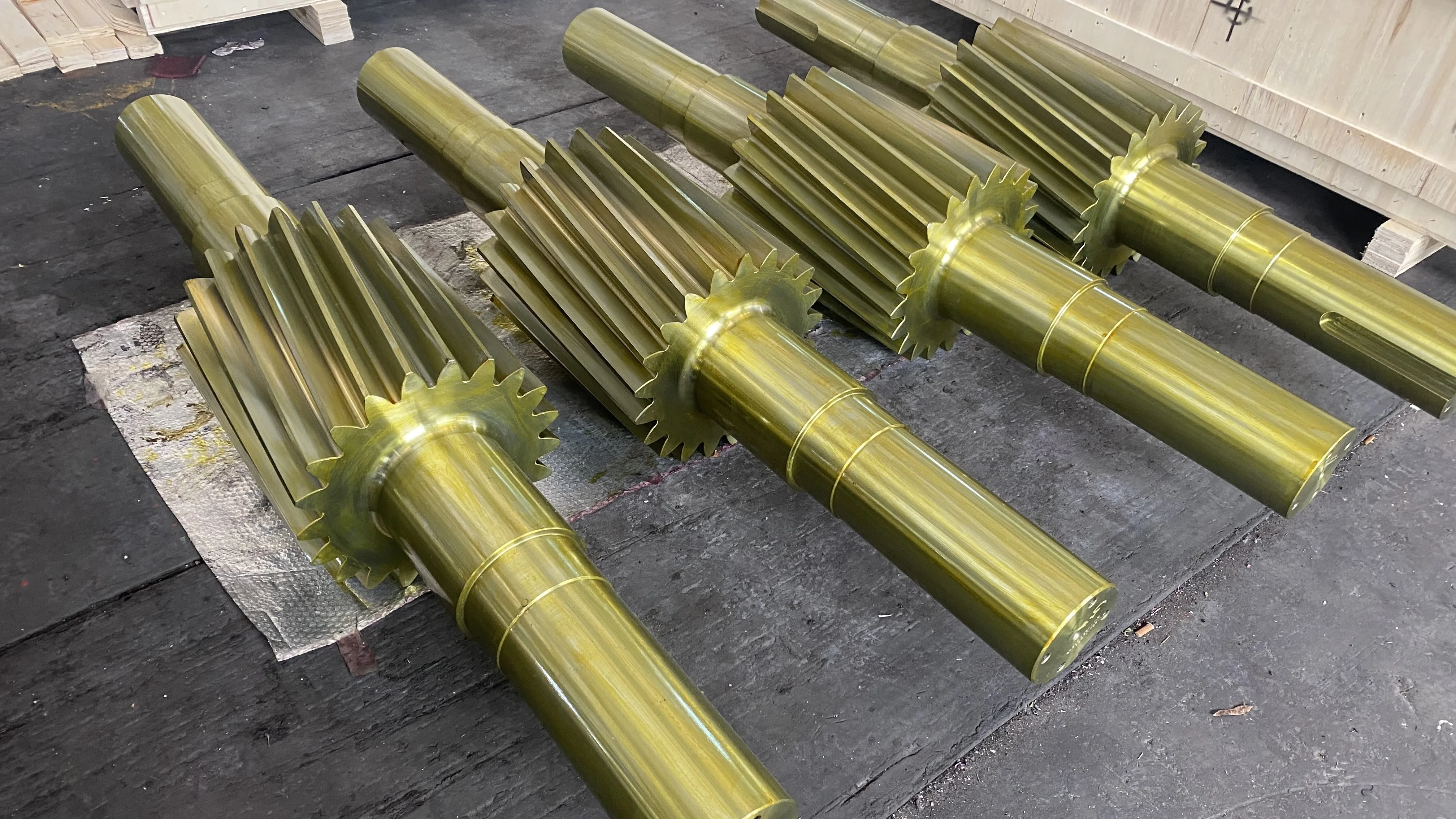 定制糖磨齿轮轴锻造高品质斜齿轮滚轴非标大小齿轮轴