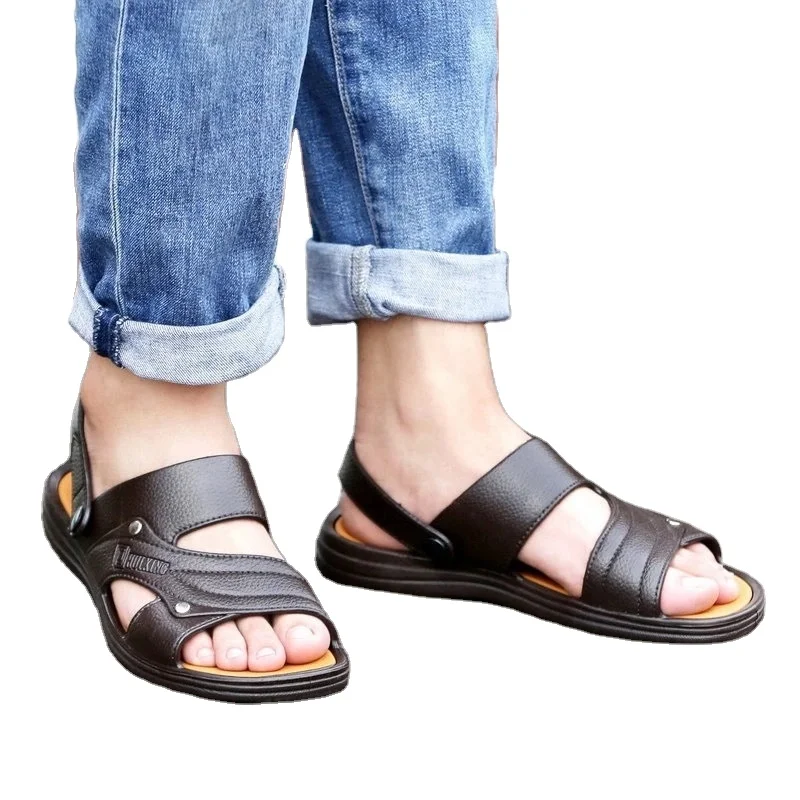 Menshoes Mens Sandals and Slippers Mens Leather Sandals Summer Shoes Mens Leather Sandals Comfortable 