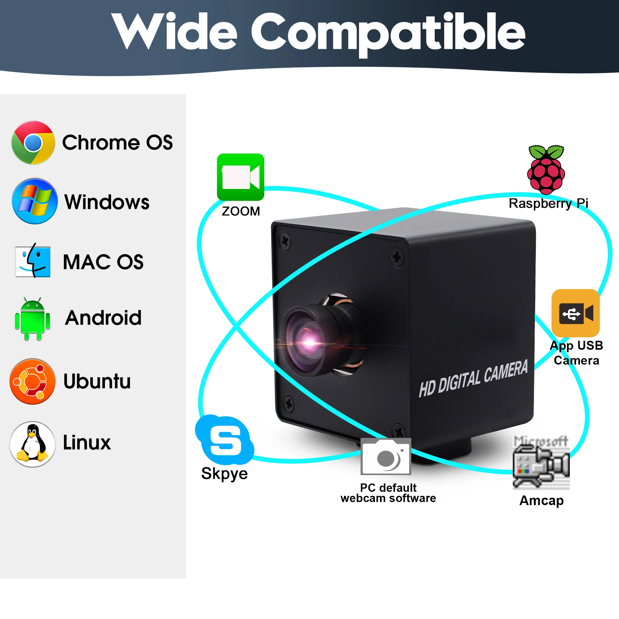 4K Autofocus Webcam High Resolution Video Conferencing