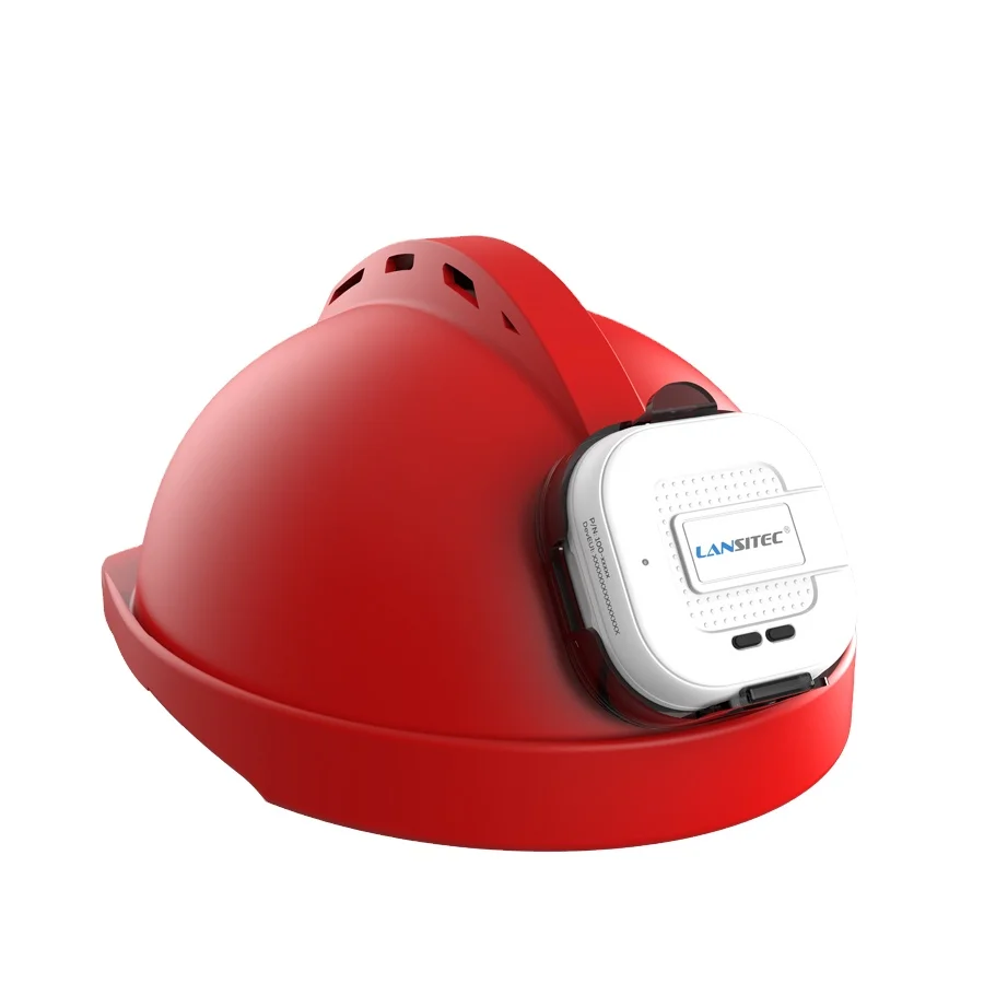 Lansitec GNSS BLE smart gps lora Fall detection and alarm tracking IP66 devices gps helmet tracker