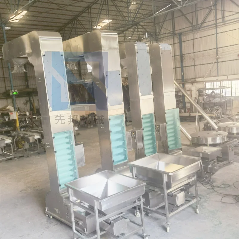 High Quality Z Type Bucket Elevator Food Grade PVC New Steel Product Conveyor Rubber Motor Bearing Gearbox Engine PLC Food
