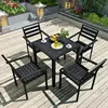 1 table 4 chair style-three 70*70*75-black