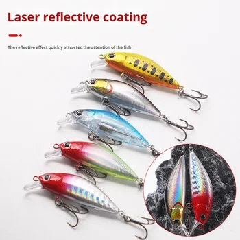 Micro Minnow Lua Plastic Artificial Bait White Striped Carp Ocean Boat River Lake Stream Fishing Targets with Hooks – Minnow – view 3