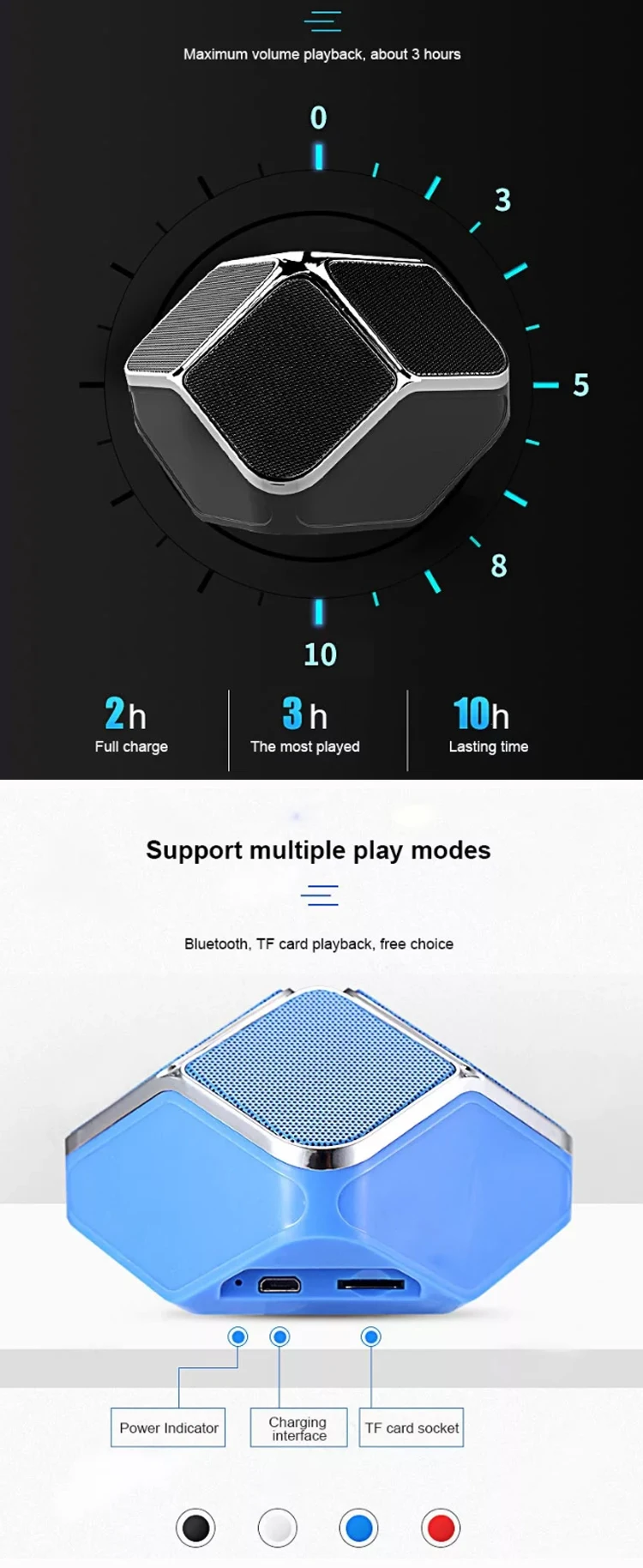 Hot Selling Touch Button FM Radio Wireless Speaker Handfree Celling Bluetooth Speaker With TF Card - ANKUX.COM