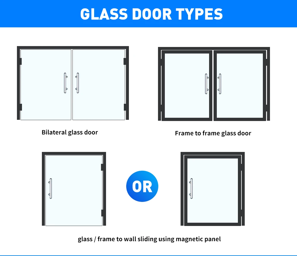 2023 Hook Type Digital Access Control Office Mental Frame Or Frameless Fingerprint Glass Door