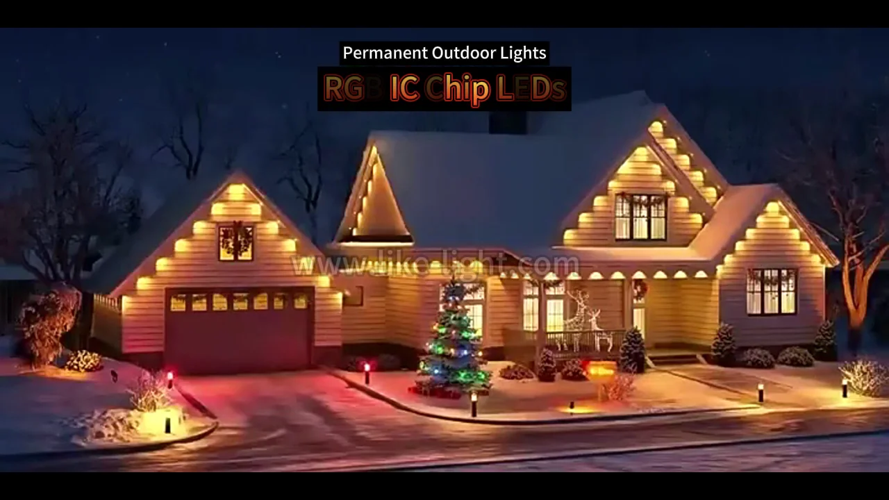 Smart Wifi App Rgbic Party Christmas Decor Lights Ip67 Outdoor Ws2811