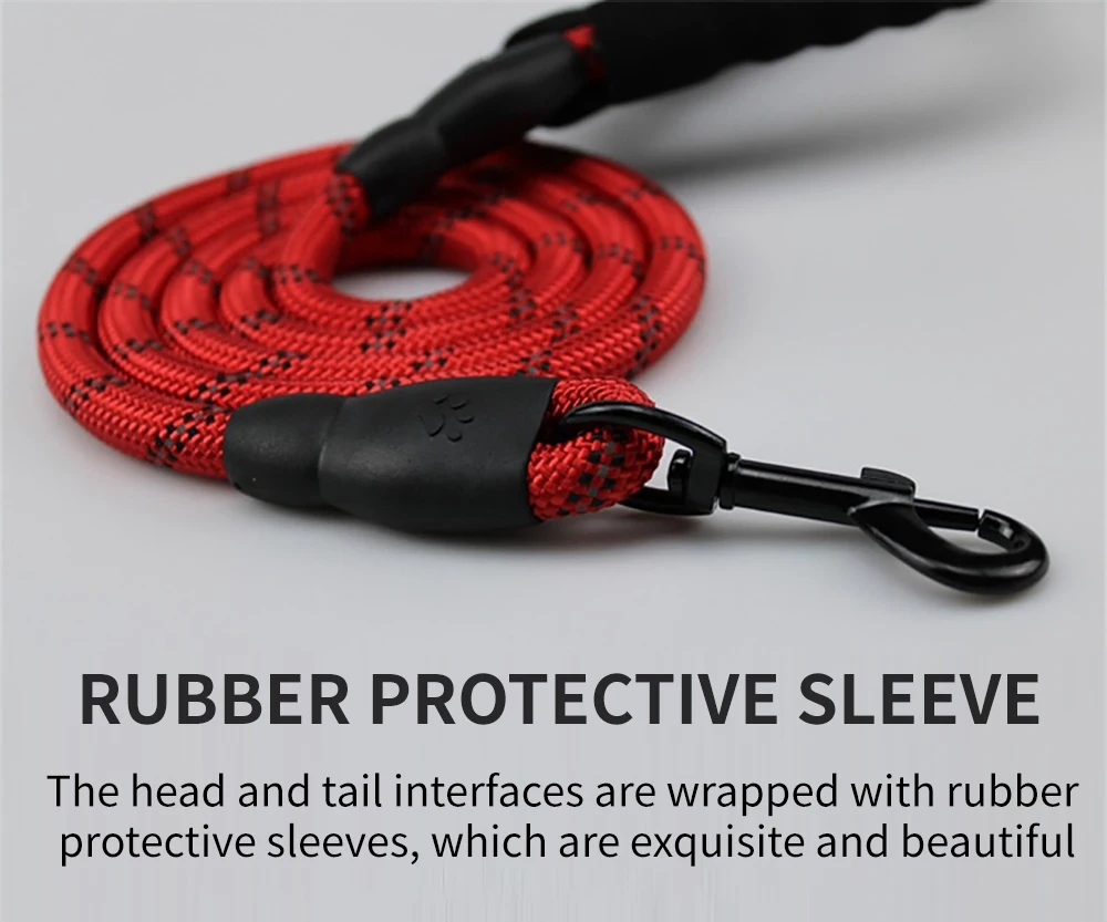 Wholesale Foam Handle Pet Leashes Clasp Reflective Braided Climbing