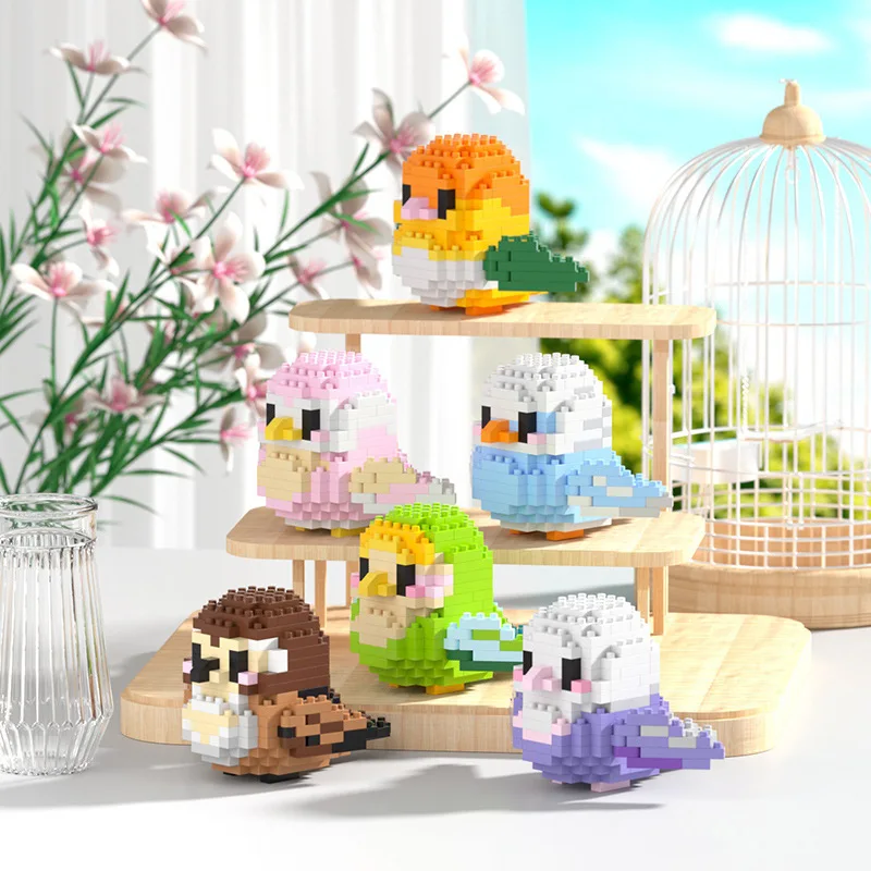 Cute Parrot Bird Building Block Jigsaw Puzzle Toys For Children Gifts ...