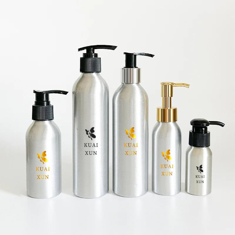 Guangzhou Personalized Empty Soap Bottle with Pump 500 ml Metal Shampoo Conditioner Aluminum Bottle